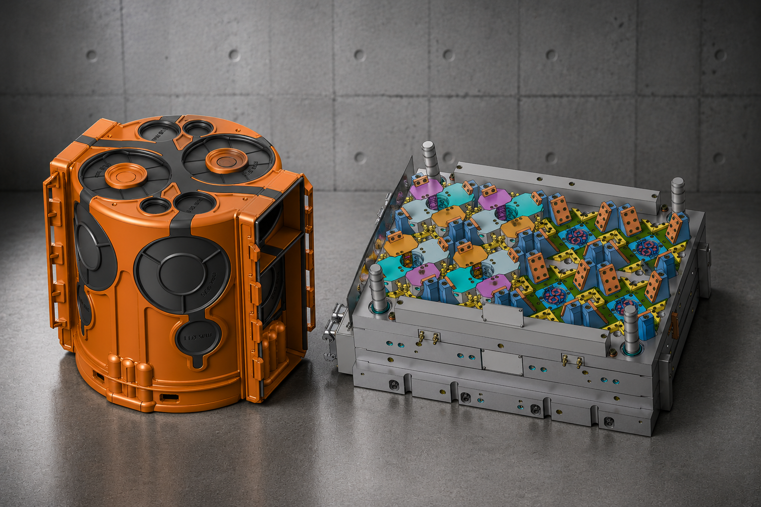 Bauindustrie - 2K Hohlwanddose für Elektroinstallation